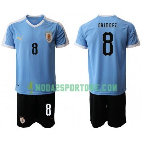 Koszulka Urugwaj Nahitan Nández 8 Dziecięcy Domowe Stroje Piłkarskie 2019 Krótki Rękaw